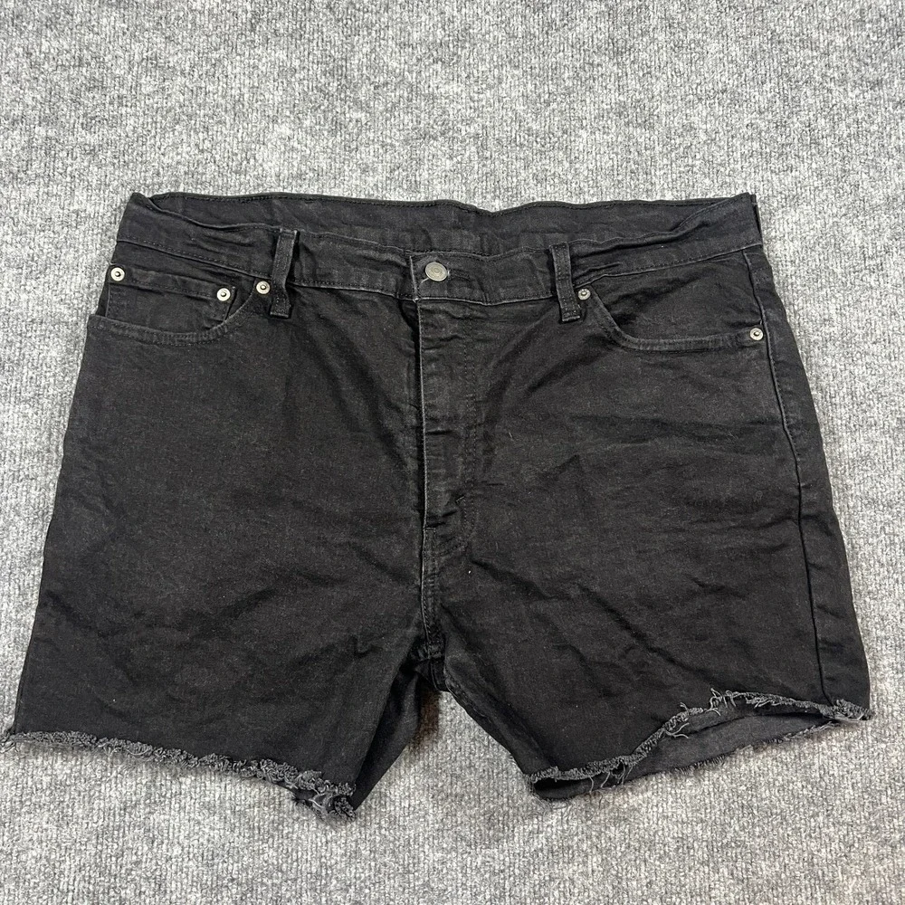 Levis 511 Shorts Mens 40 Black Denim Cotton Stretch Slim Fit Mid‎ Rise Dark Wash